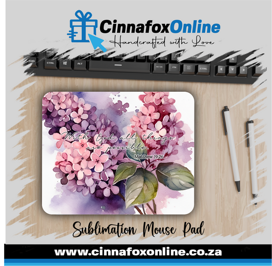 With God All Things Are Possible 02 Mouse Pad