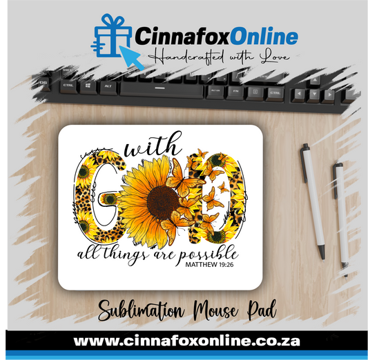 With God All Things Are Possible Mouse Pad