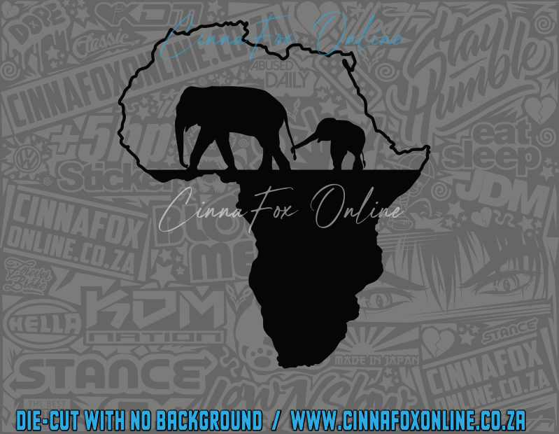 Africa Elephant Silhouette Decal