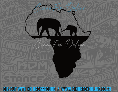 Africa Elephant Silhouette Decal