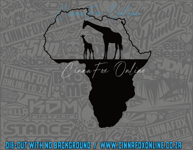Africa Giraffe Silhouette Decal