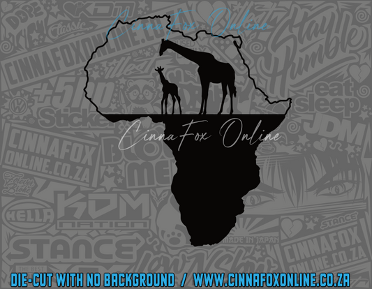 Africa Giraffe Silhouette Decal