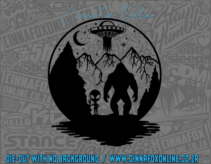 Alien Big Foot Decal
