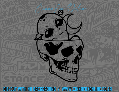 Alien Skull Decal