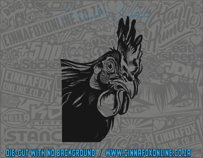 Chicken Peeking Decal