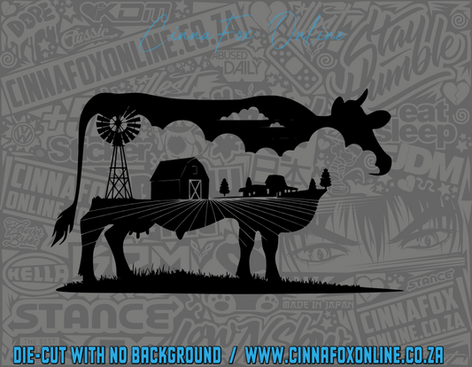 Cow Farm Scene 02 Decal