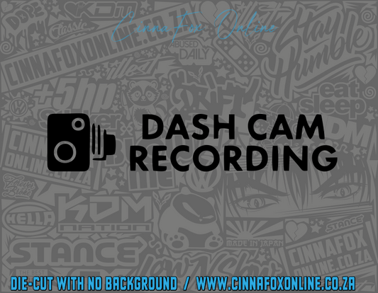 Dash Cam Recording Decal