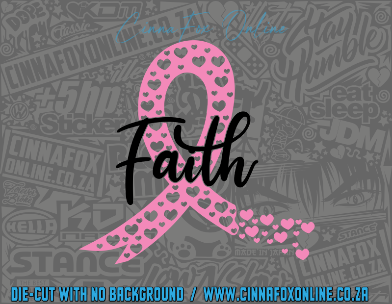 Faith Cancer Ribbon Decal