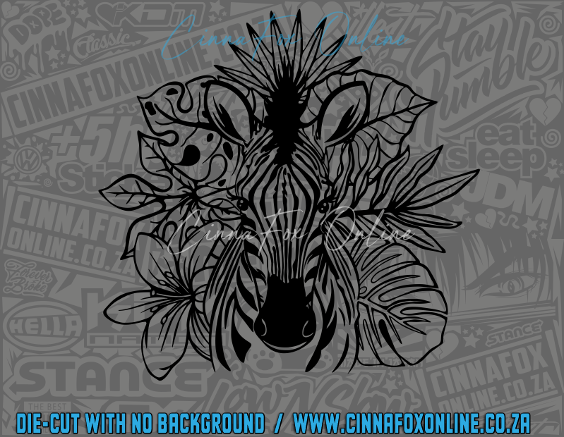 Floral Zebra 1 Decal