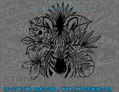 Floral Zebra 1 Decal