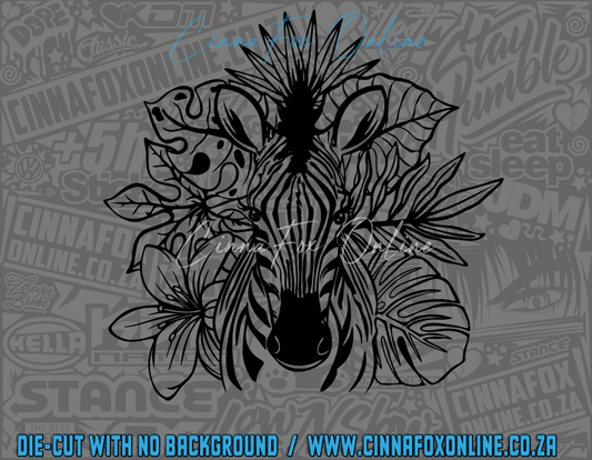 Floral Zebra 1 Decal