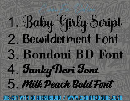 Custom Name Horse Decal