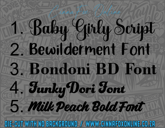 Custom Name Horse Decal