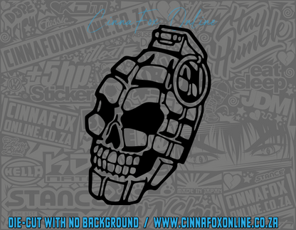 Grenade Skull Decal