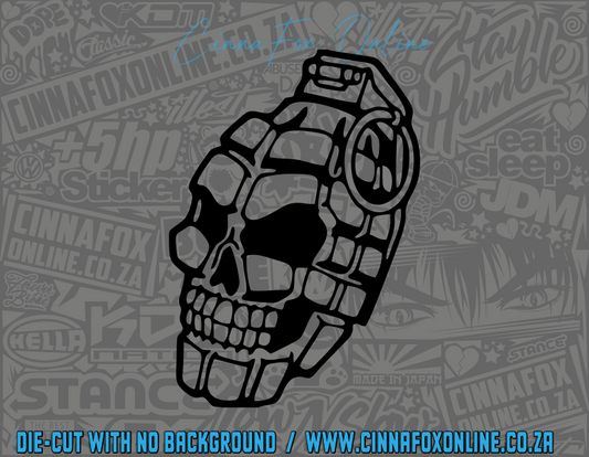 Grenade Skull Decal