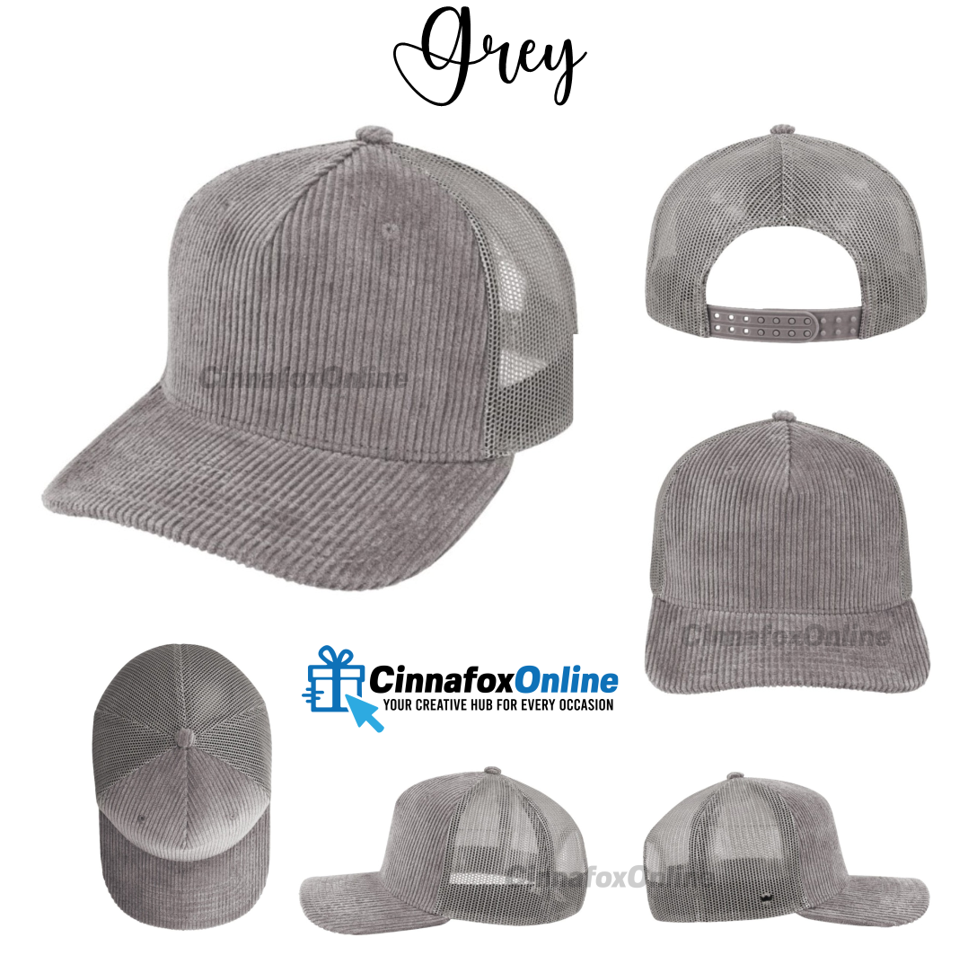 5 Panel Corduroy Trucker Cap