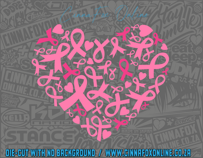 Cancer Heart Decal