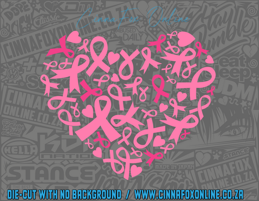 Cancer Heart Decal