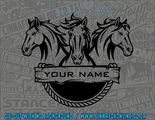 Custom Name Horse Decal