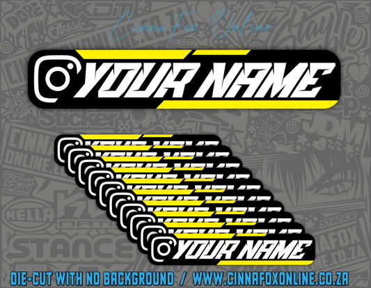 Insta Social Tag 10 Pack - Yellow