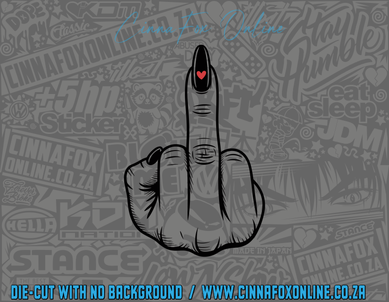 Middle Finger 03 Decal