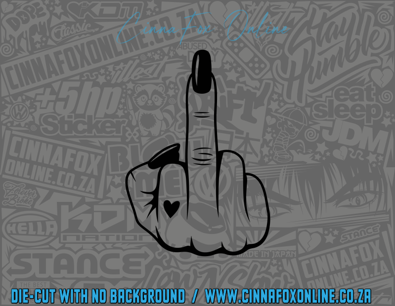 Middle Finger 04 Decal