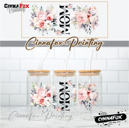 Mom - Mom Life Is The Best Life Glass Cup With Lid & Straw