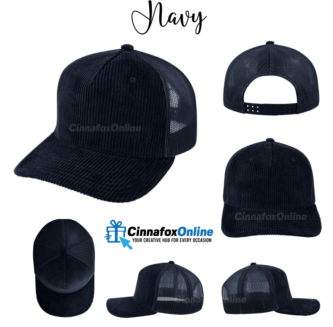 5 Panel Corduroy Trucker Cap