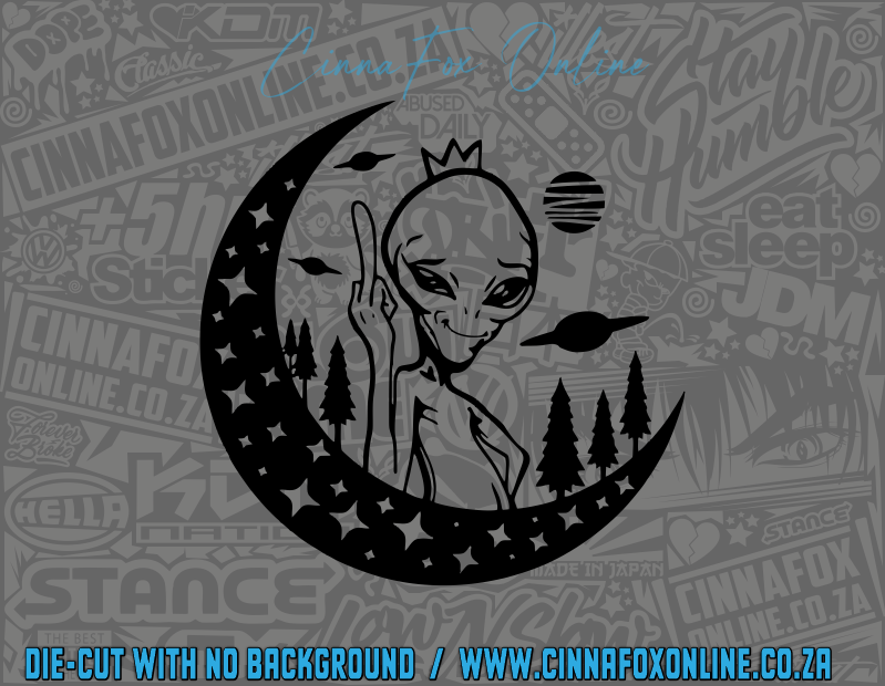 Alien Paul Flip Off Decal