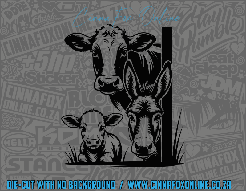 Peeking Farm Animals 02 Decal