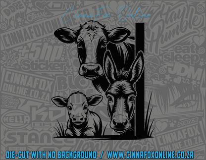 Peeking Farm Animals 02 Decal