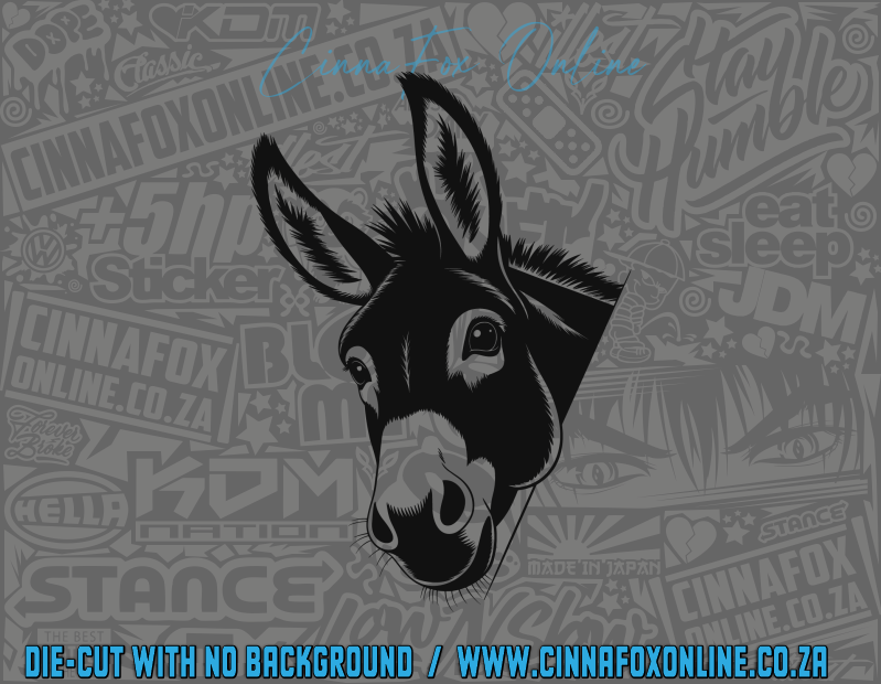 Peeking Donkey 01 Decal