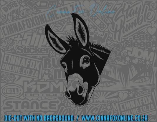 Peeking Donkey 01 Decal