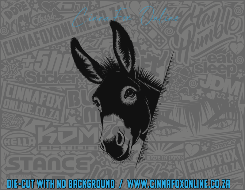 Peeking Donkey 02 Decal