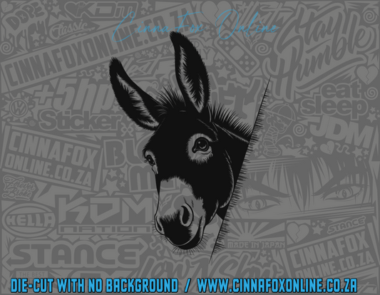 Peeking Donkey 02 Decal
