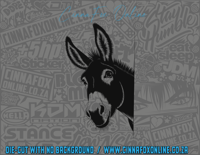 Peeking Donkey 06 Decal