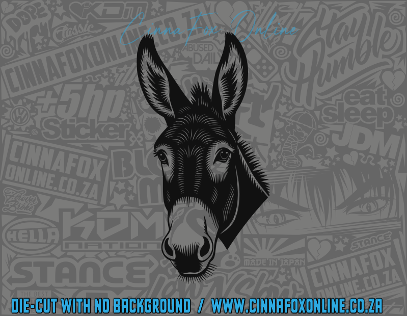 Peeking Donkey 08 Decal