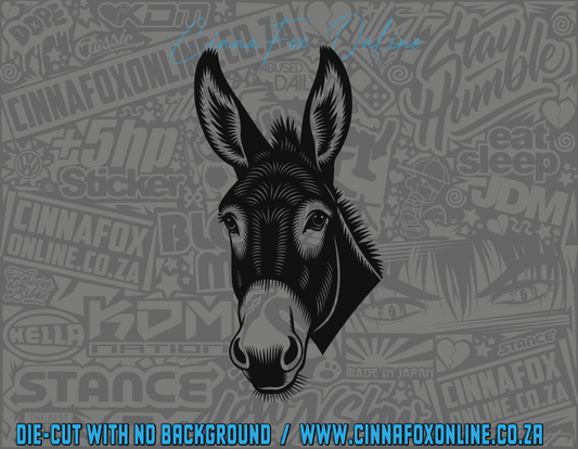 Peeking Donkey 08 Decal