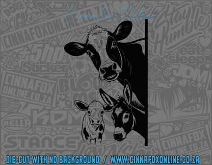 Peeking Farm Animals 01 Decal