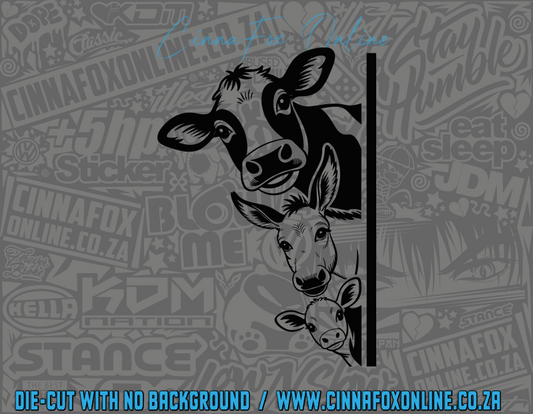 Peeking Farm Animals 03 Decal