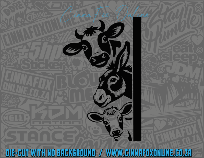 Peeking Farm Animals 05 Decal