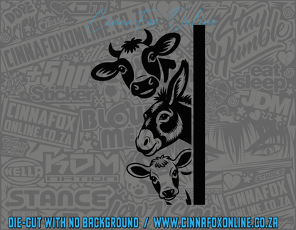 Peeking Farm Animals 05 Decal