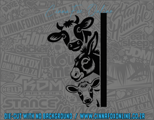 Peeking Farm Animals 05 Decal