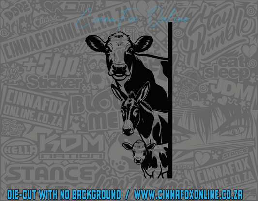 Peeking Farm Animals 06 Decal