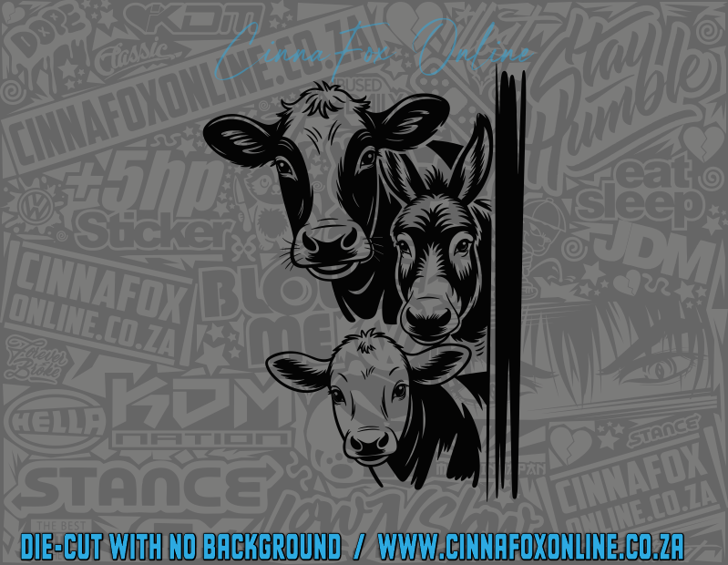 Peeking Farm Animals 07 Decal