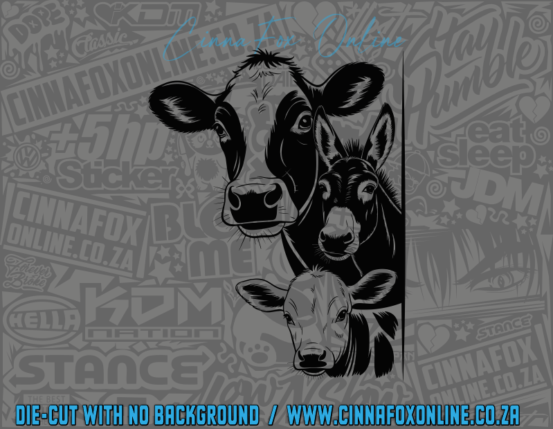 Peeking Farm Animals 08 Decal