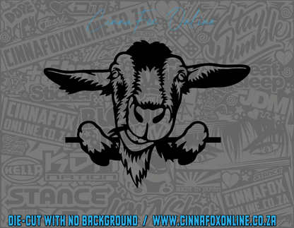 Peeking Goat Decal