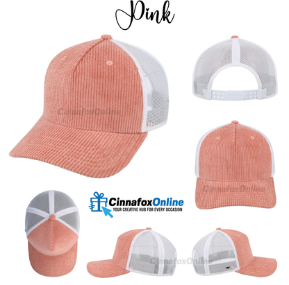 5 Panel Corduroy Trucker Cap