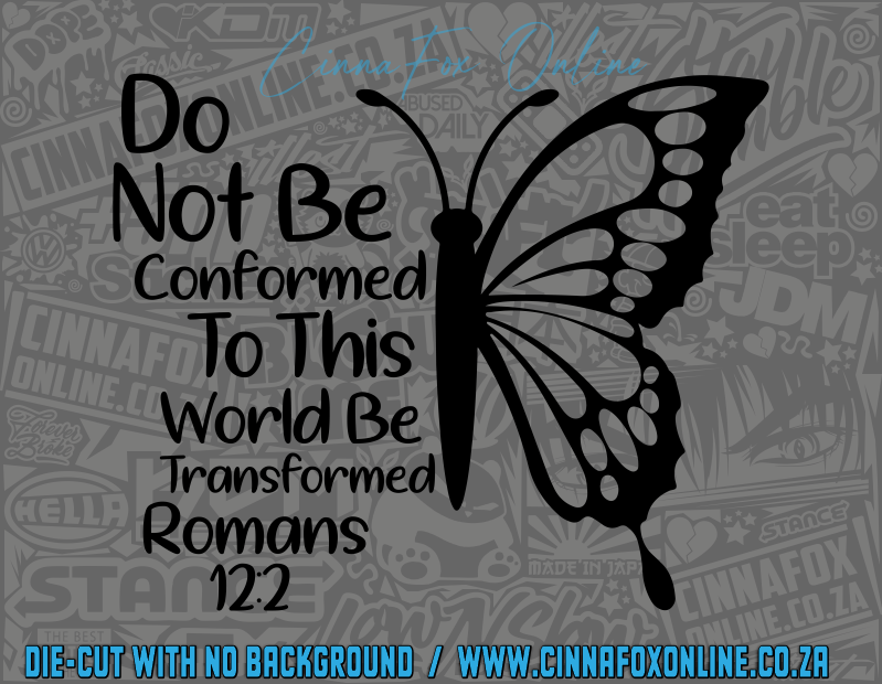 Butterfly Romans 12 2 Decal