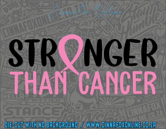 Stronger Than Cancer Decal